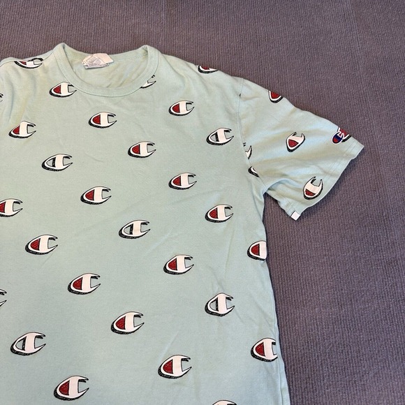 Champion Other - Champion Men's Short Sleeve Large 100% Cotton Vintage All Over Print